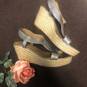 ELIE TAHARI WEDGE SANDAL Sz 36.5 EU/ 6 1/2 US